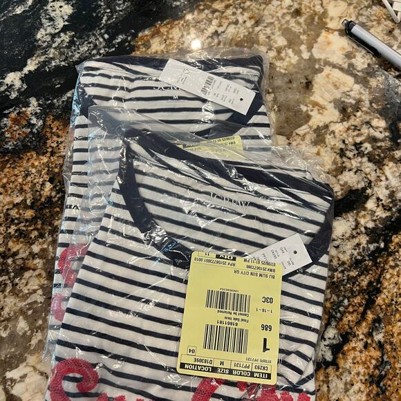 NWT J. Crew Slim-Fit Navy Stripe W/"Sun City" Graphic T-Shirt - SIZE M - Picture 8 of 8